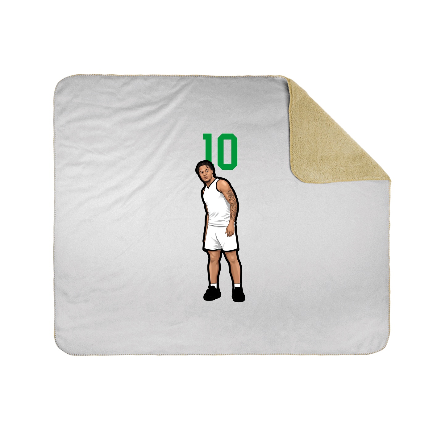 Throw Blanket — Number Top in White