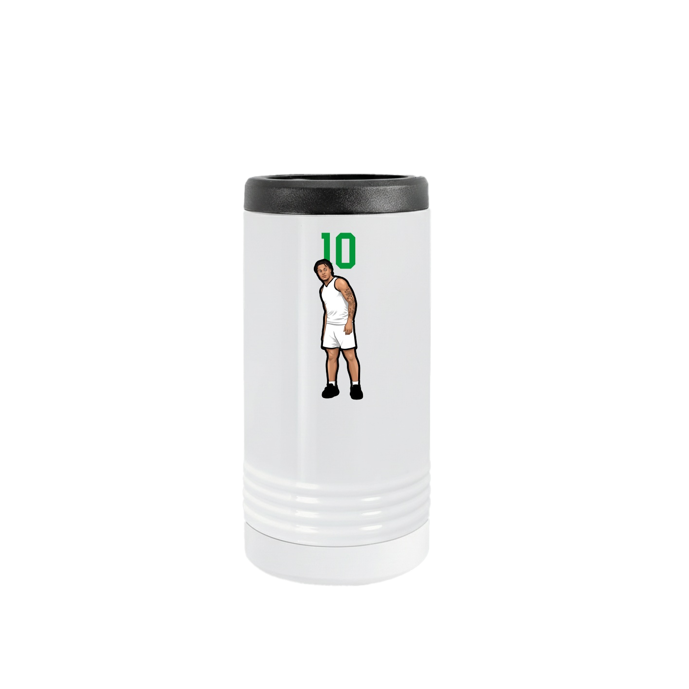 Slim Beverage Holder — Number Top in White