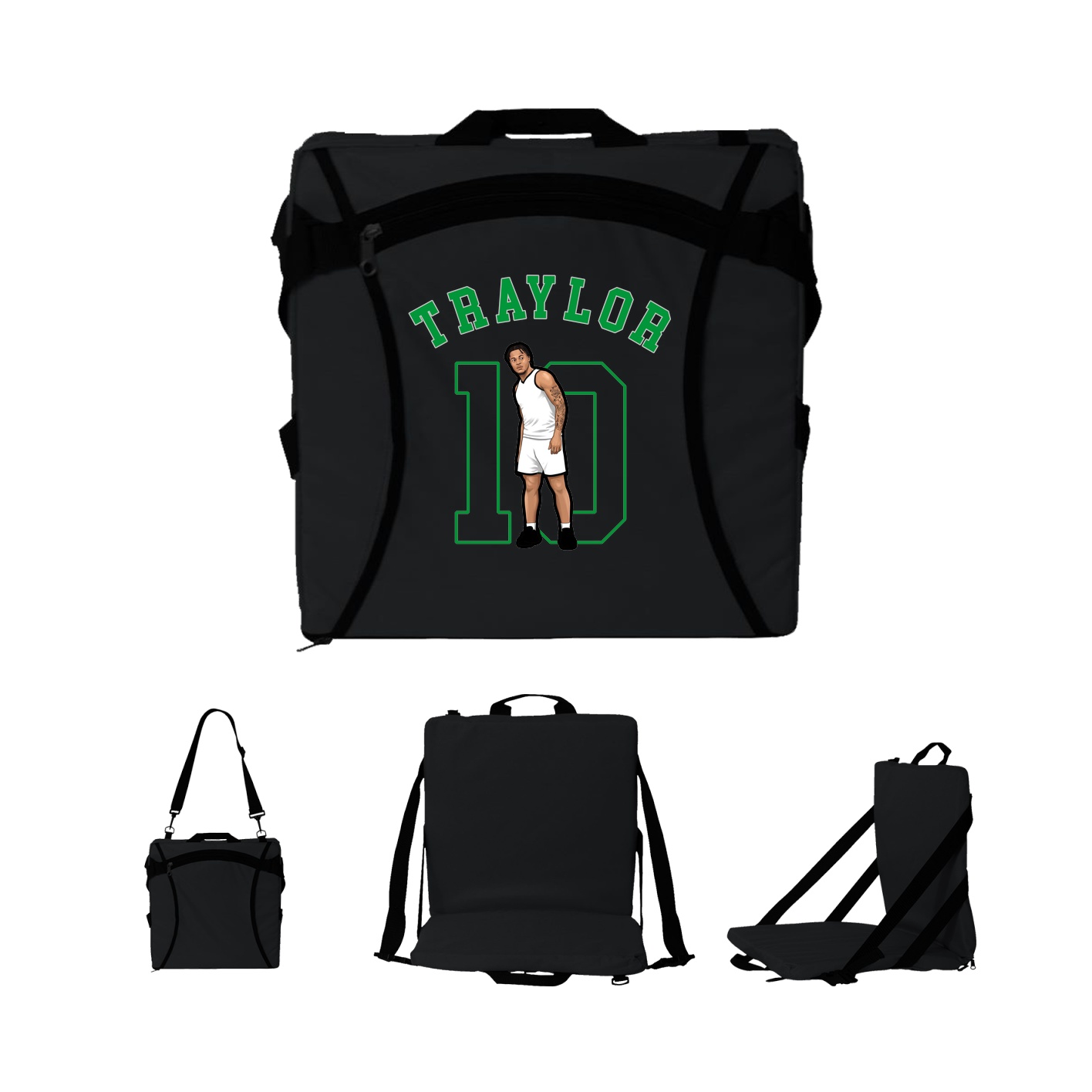 Folding Stadium Seat — Shirsey Arch in Black