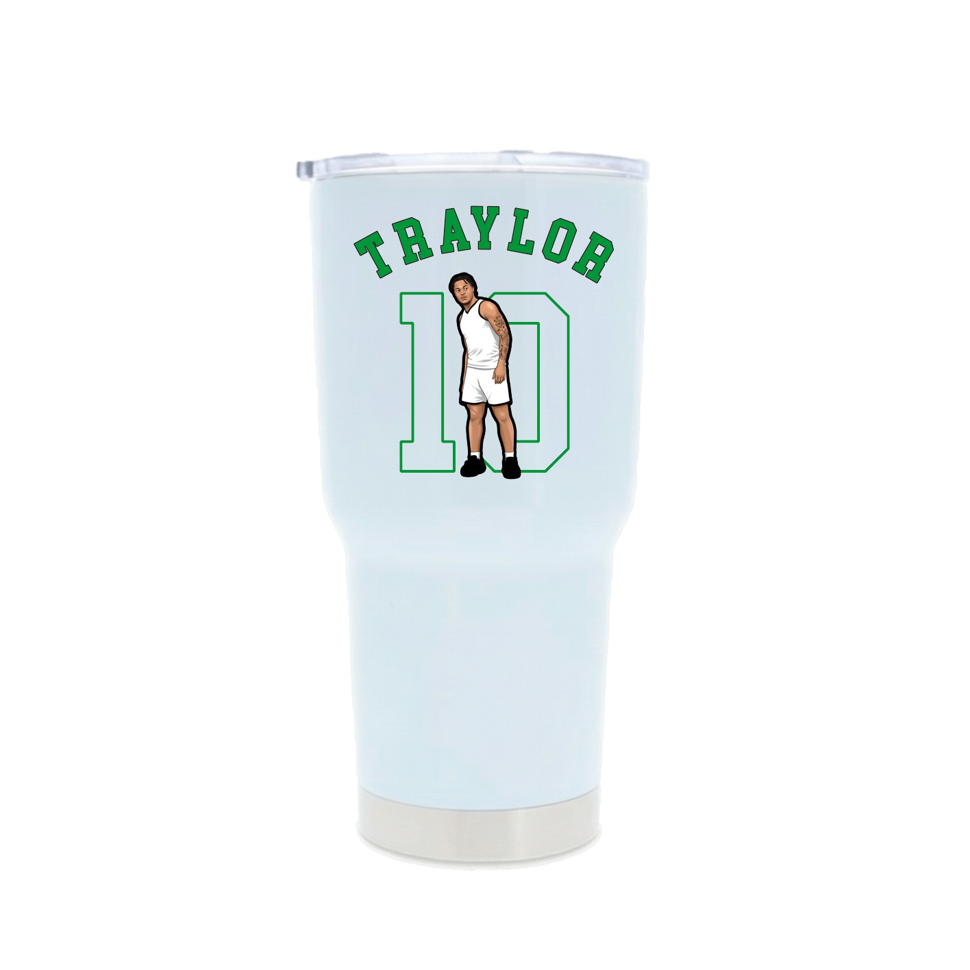 30oz Stainless Steel Tumbler — Shirsey Arch in White