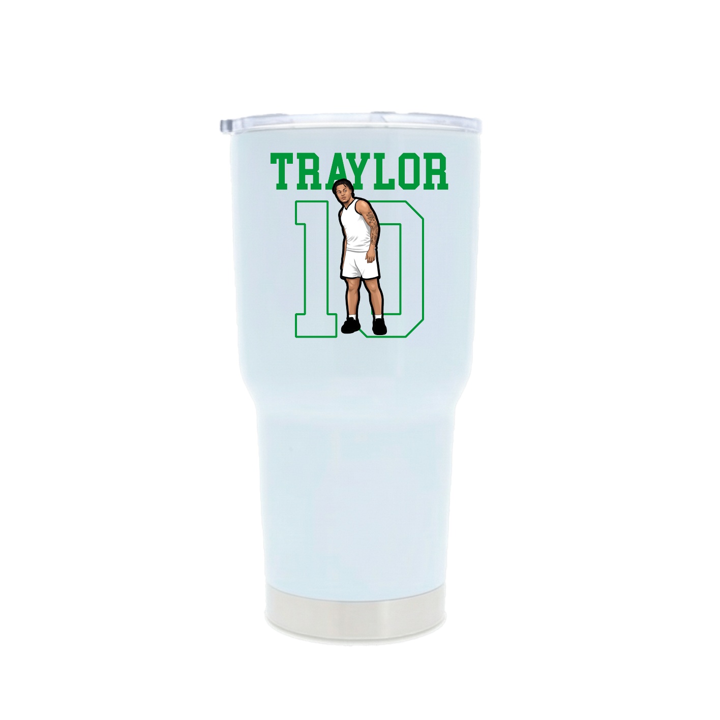 30oz Stainless Steel Tumbler — Shirsey in White