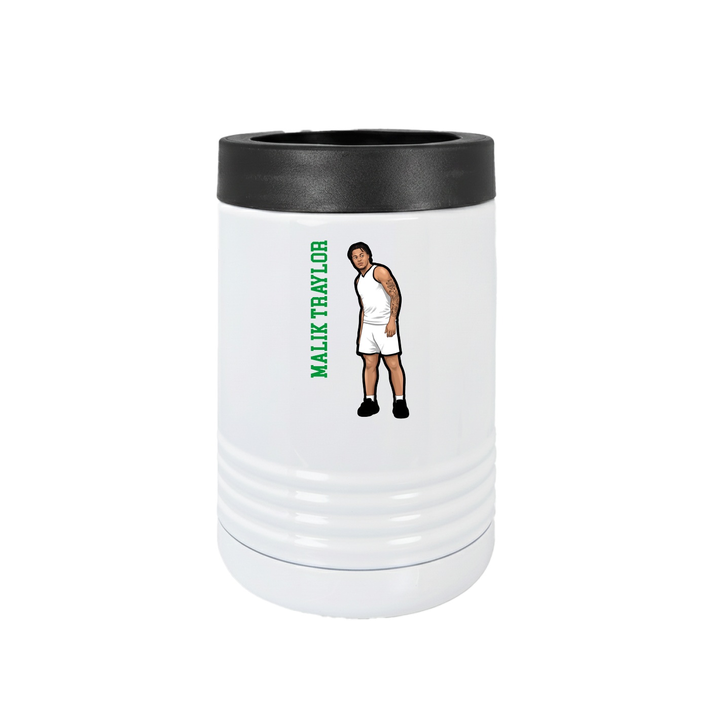 Beverage Holder — Name Vertical in White
