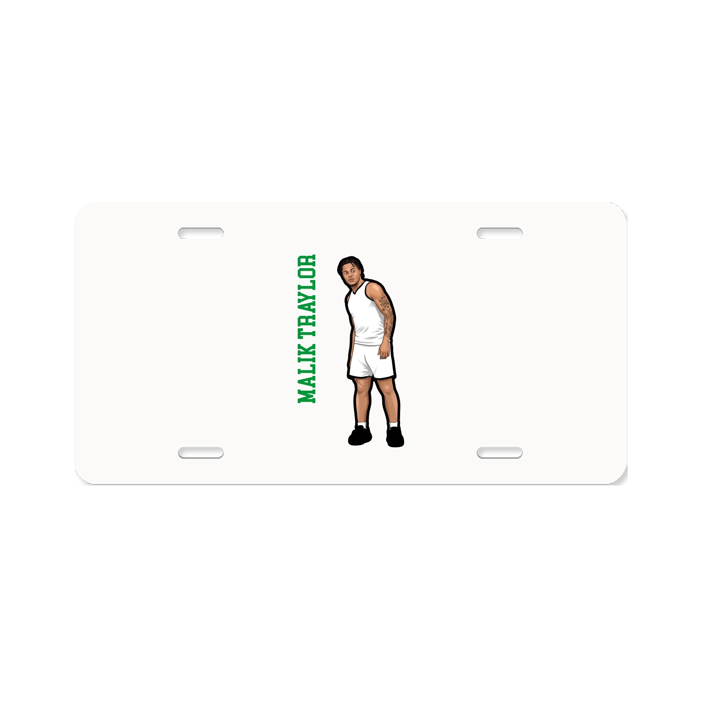 License Plate — Name Vertical in Classic