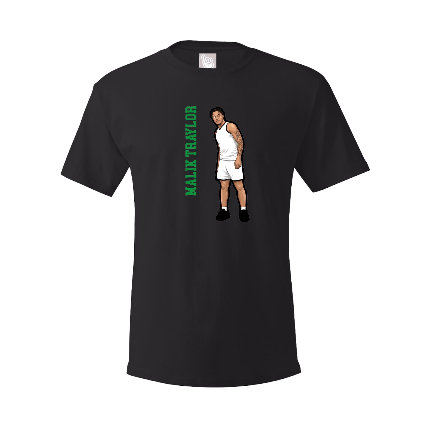 Youth Tee — Name Vertical in Black