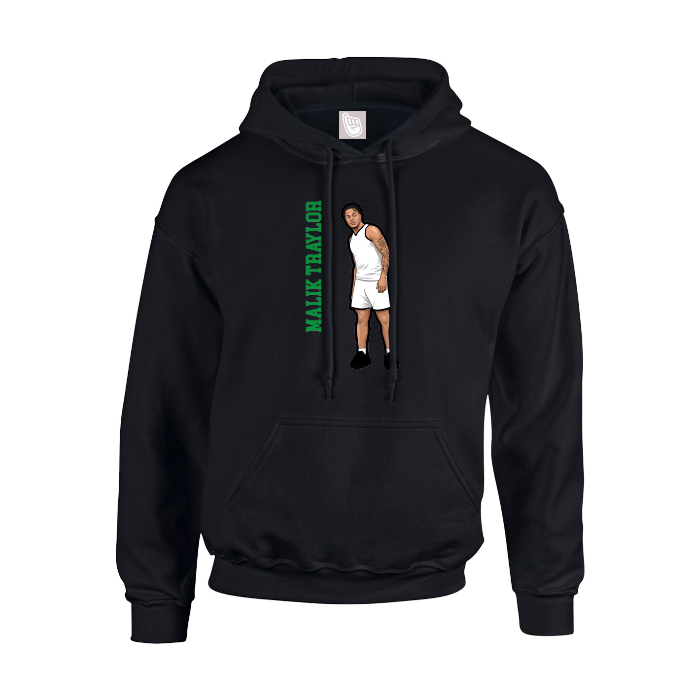 Hoodie — Name Vertical in Black