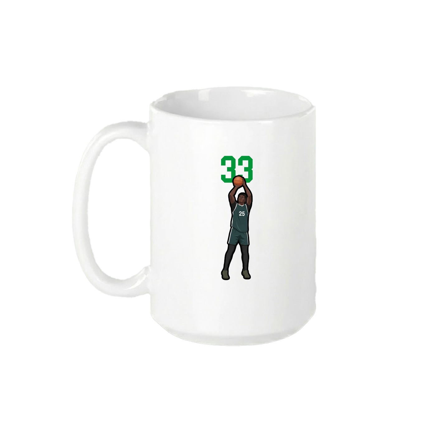 15oz Coffee Mug — Number Top in White