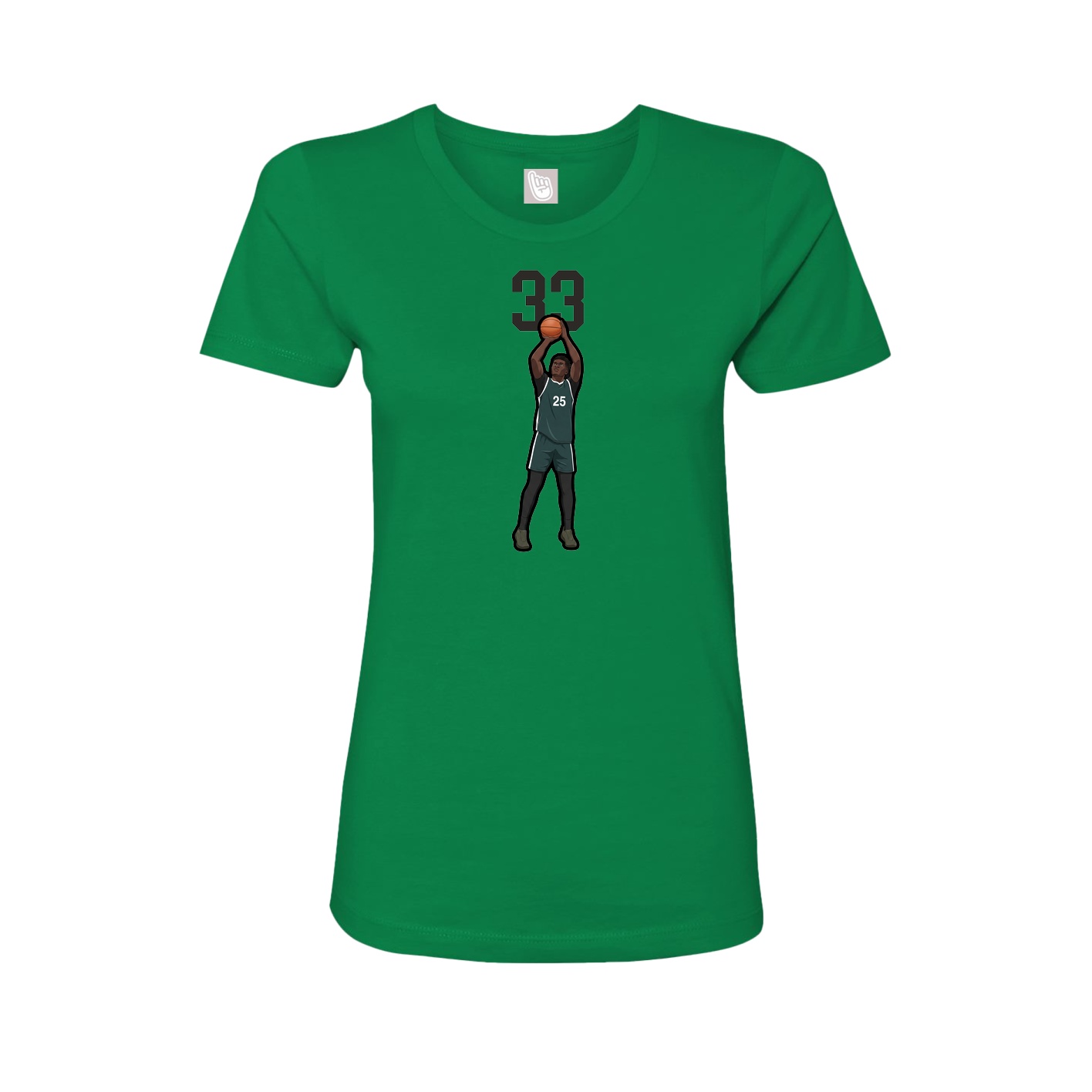 Womens Tee — Number Top in Green