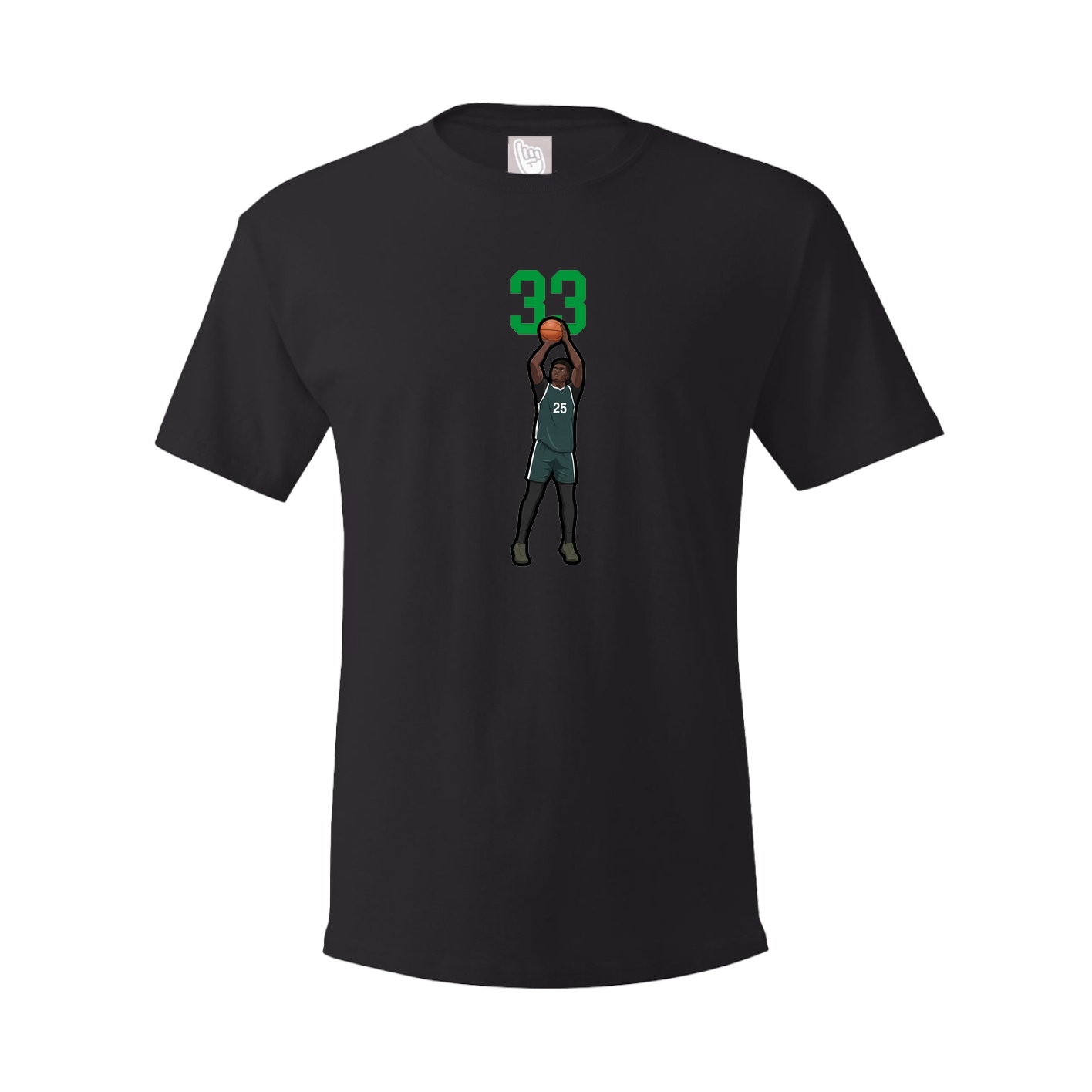 Youth Tee — Number Top in Black