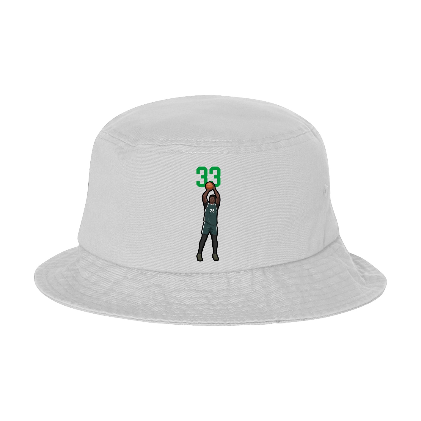 Bucket Cap — Number Top in White