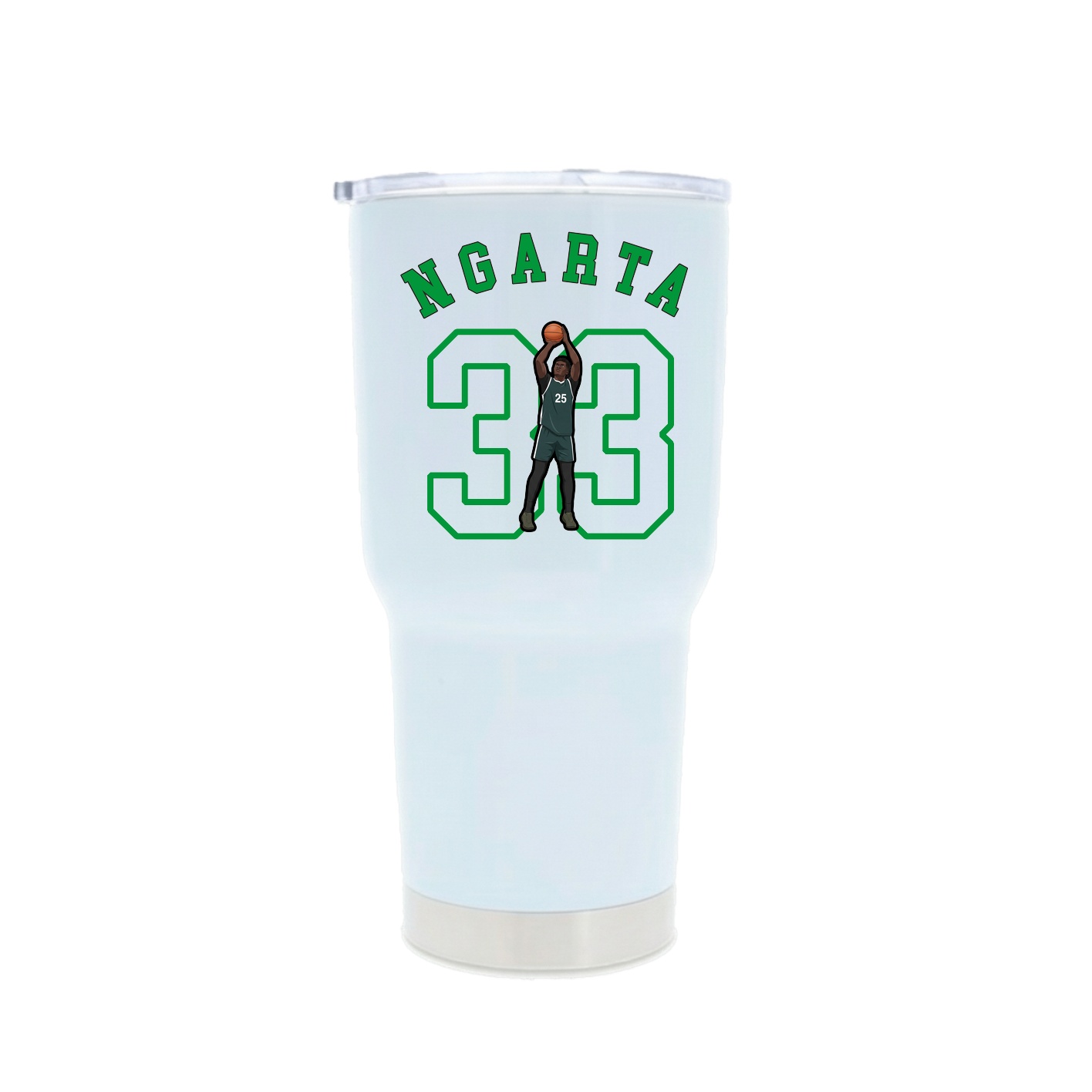 30oz Stainless Steel Tumbler — Shirsey Arch in White