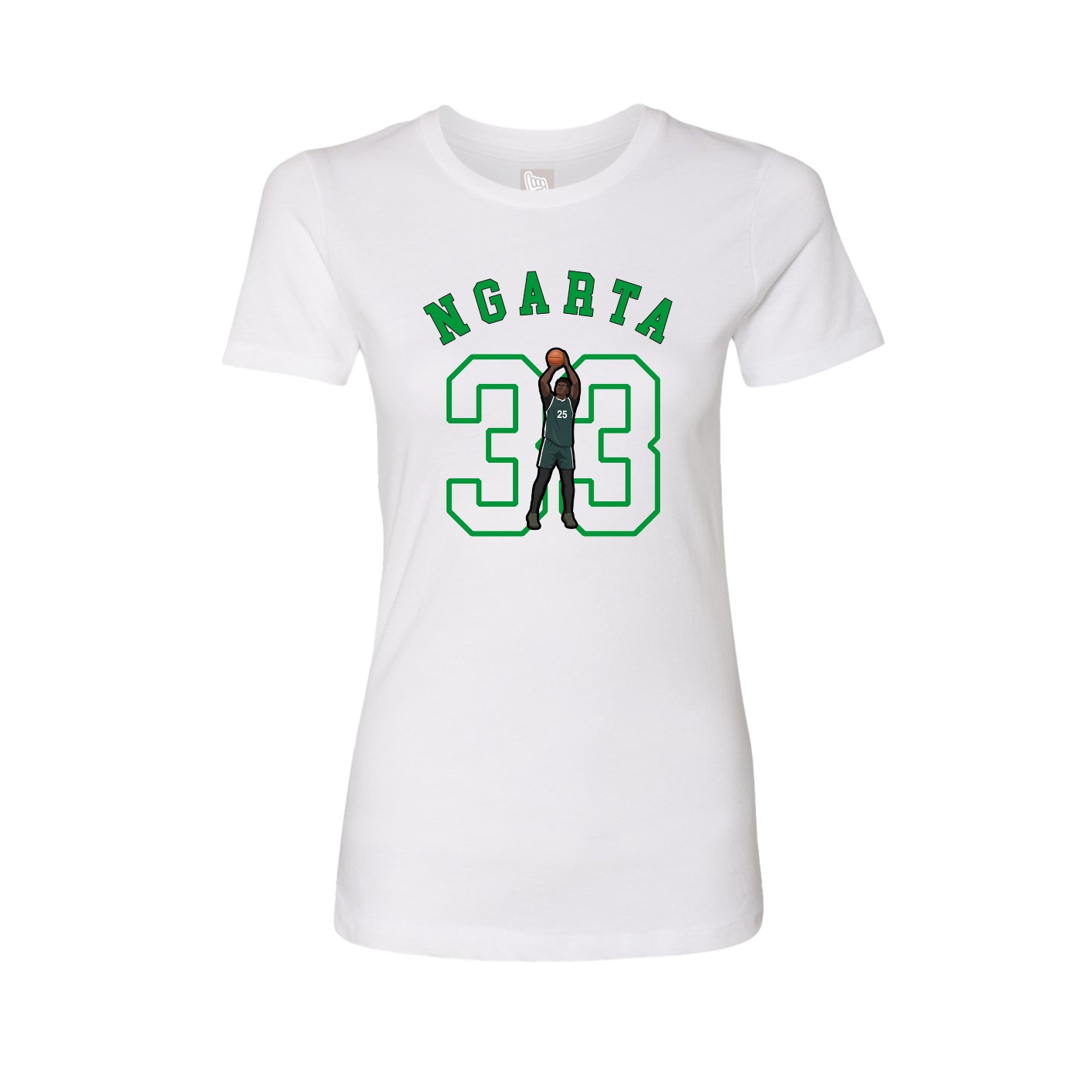 Fitted Women's Tee — Shirsey Arch in White