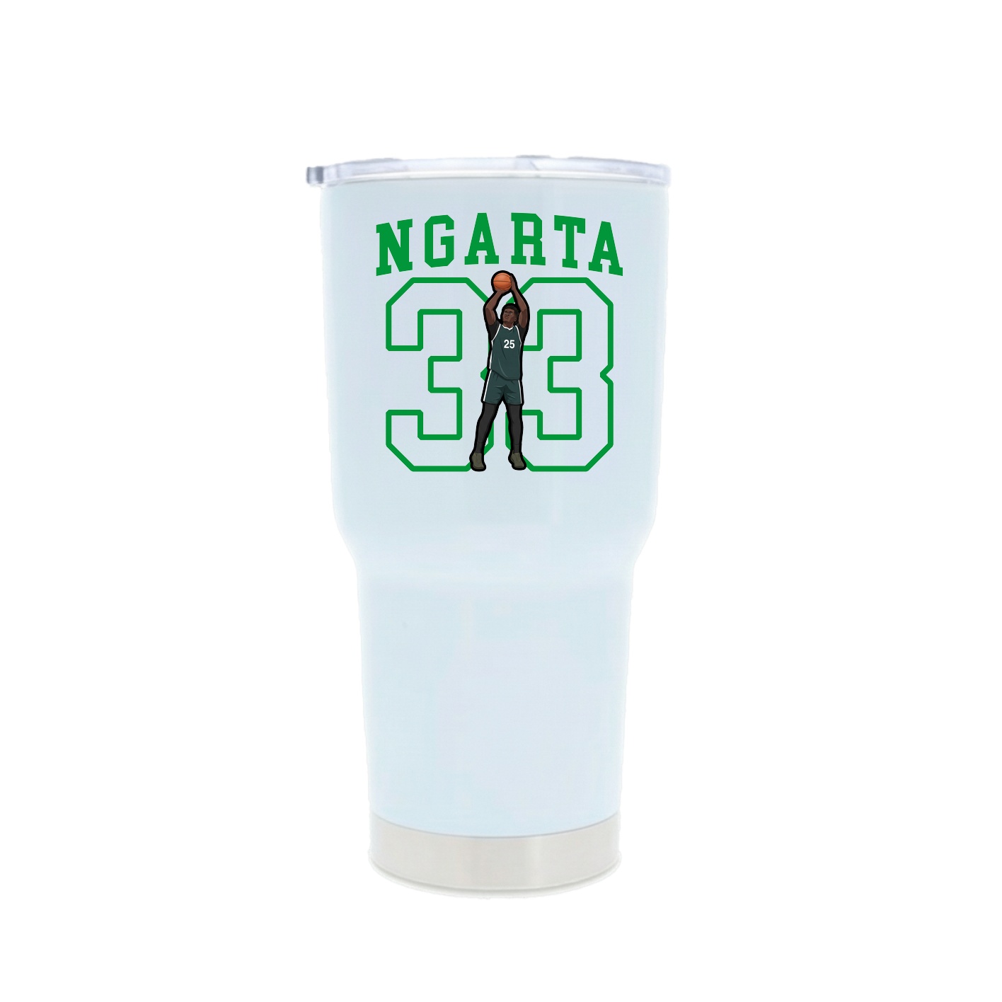 30oz Stainless Steel Tumbler — Shirsey in White