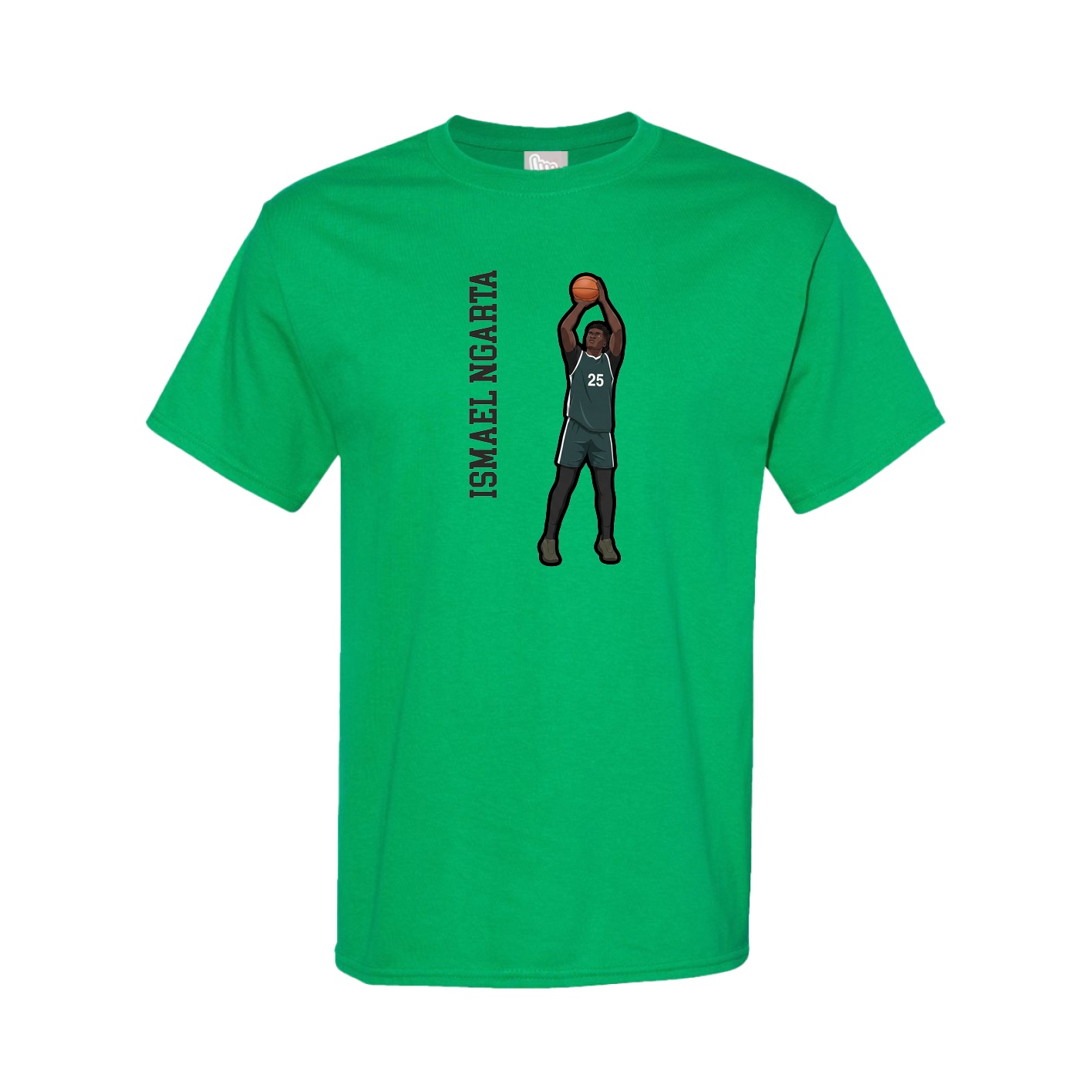 Tee — Name Vertical in Green