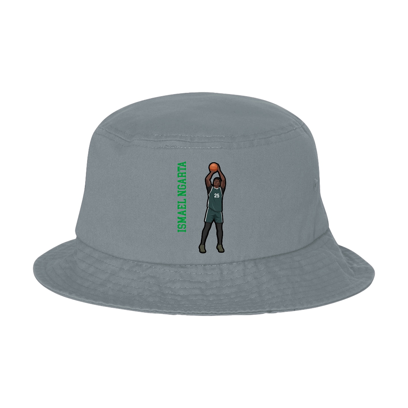 Bucket Cap — Name Vertical in Grey