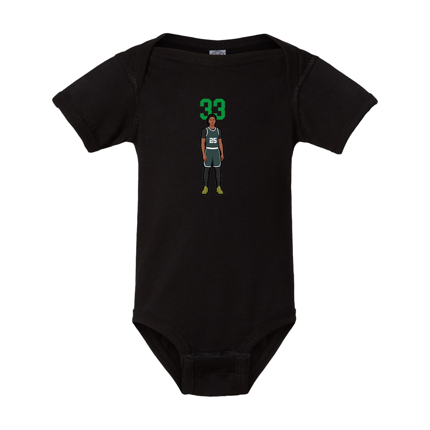 Baby Onesie — Number Top in Black