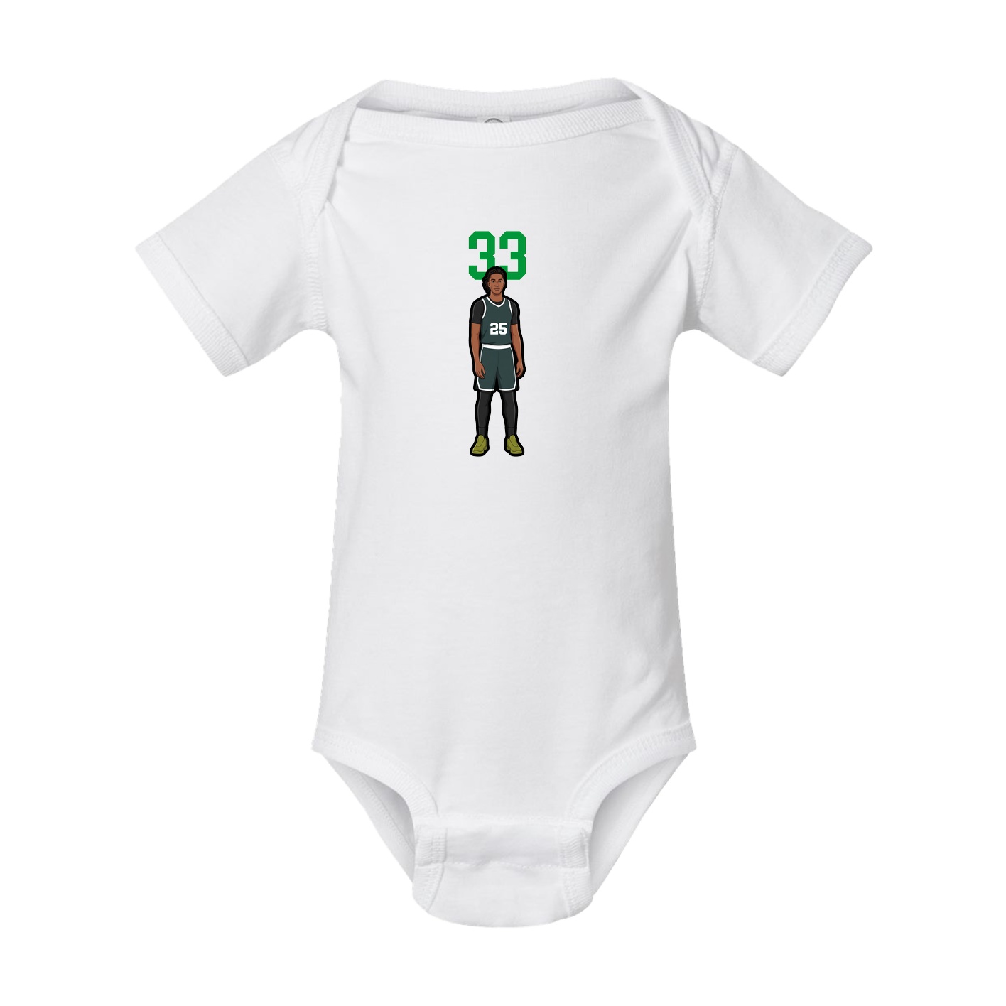Baby Onesie — Number Top in White