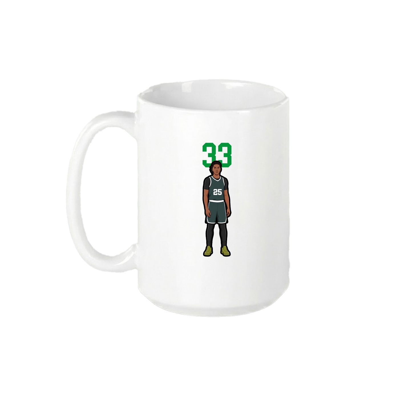 15oz Coffee Mug — Number Top in White