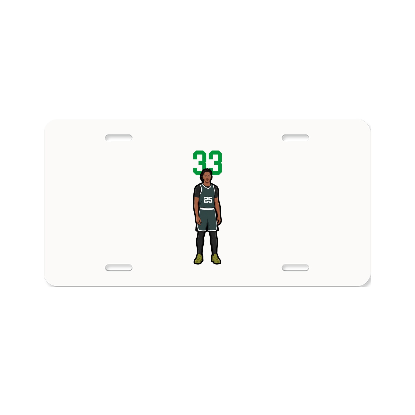 License Plate — Number Top in Classic