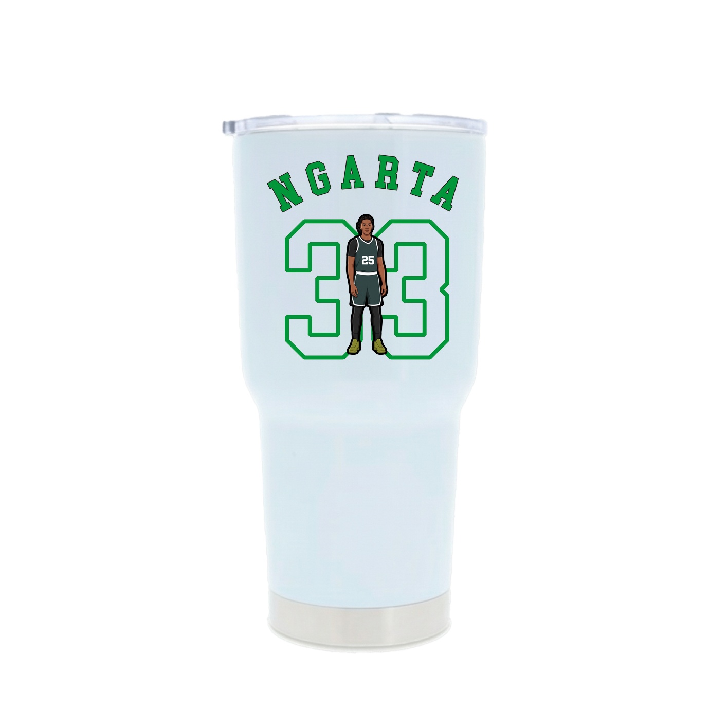 30oz Stainless Steel Tumbler — Shirsey Arch in White