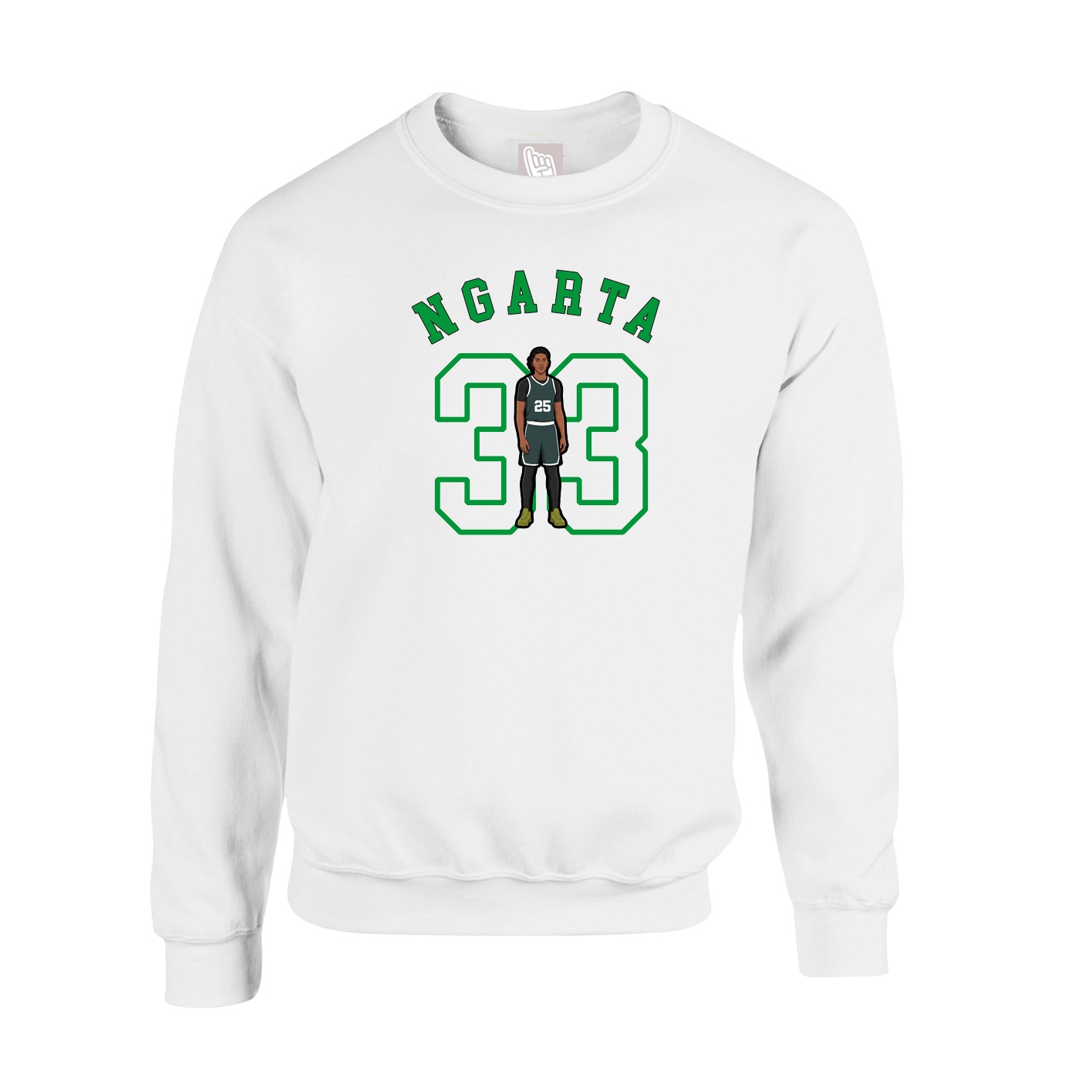Fleece Crew — Shirsey Arch in White