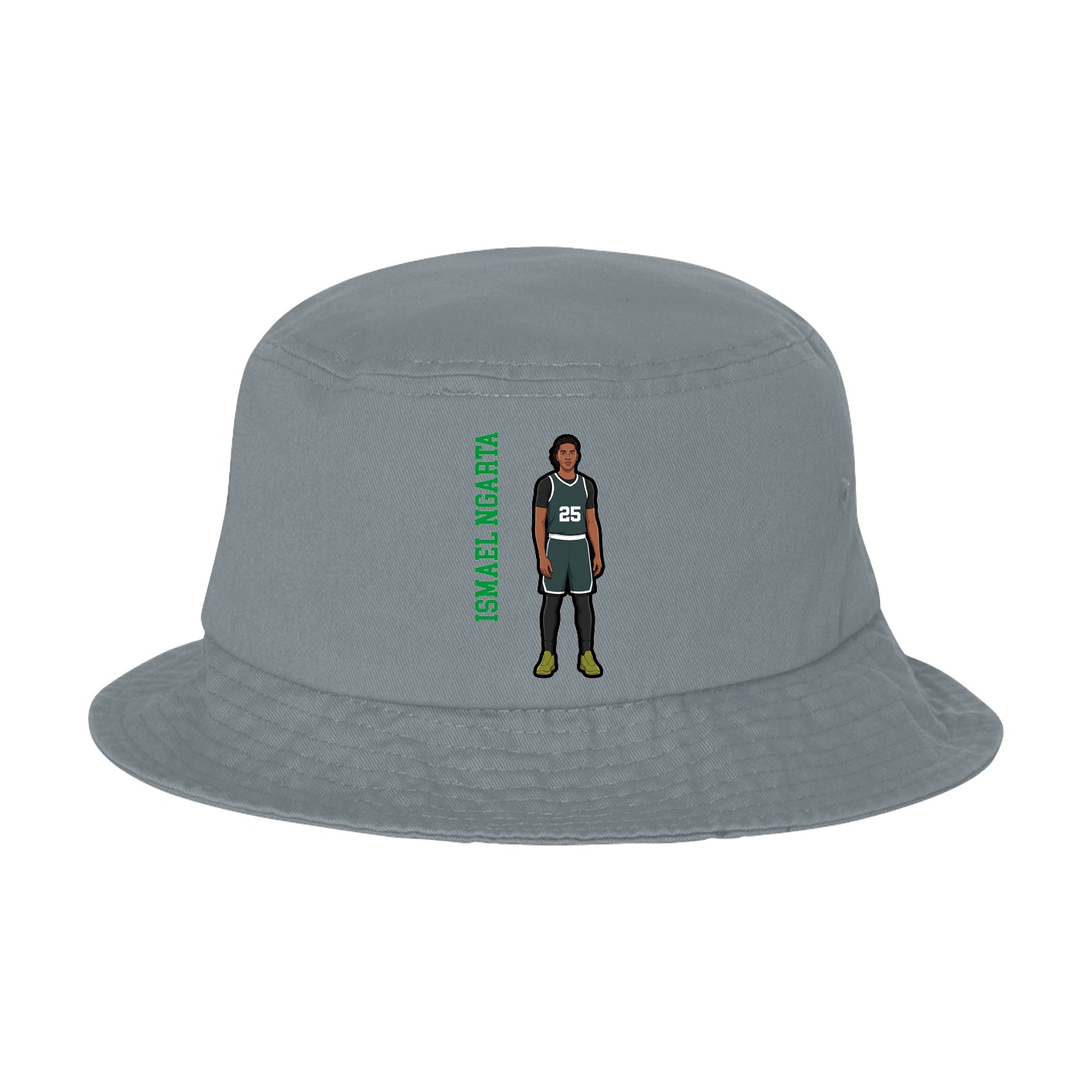 Bucket Cap — Name Vertical in Grey