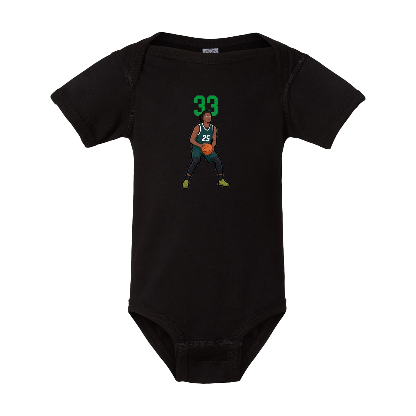 Baby Onesie — Number Top in Black