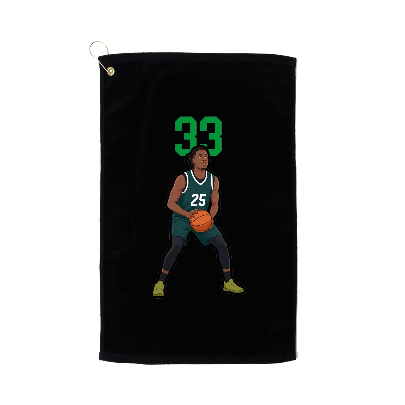 Golf Towel — Number Top in Black