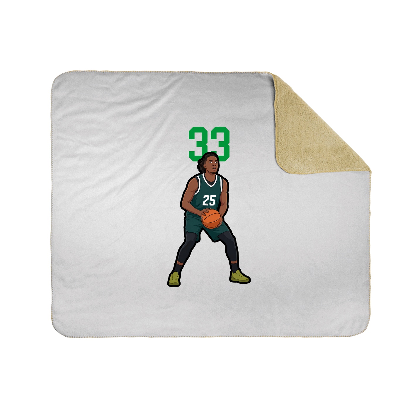 Throw Blanket — Number Top in White