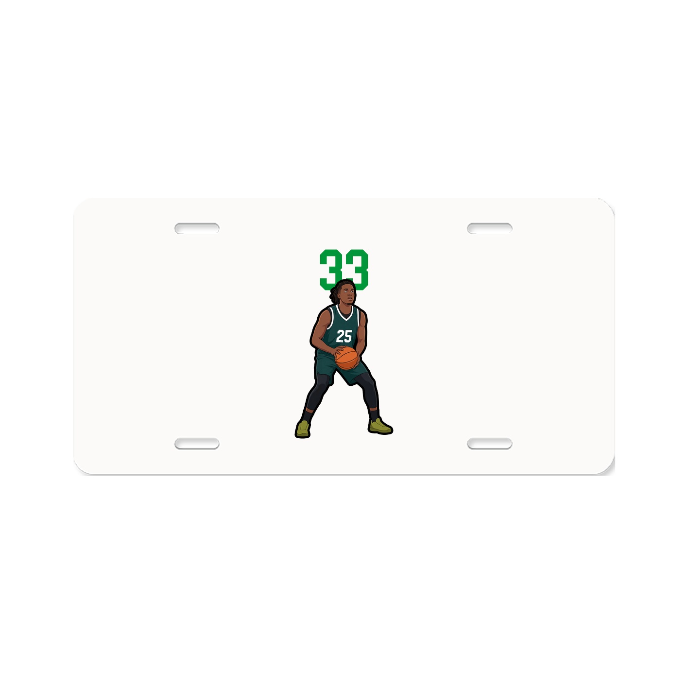 License Plate — Number Top in Classic