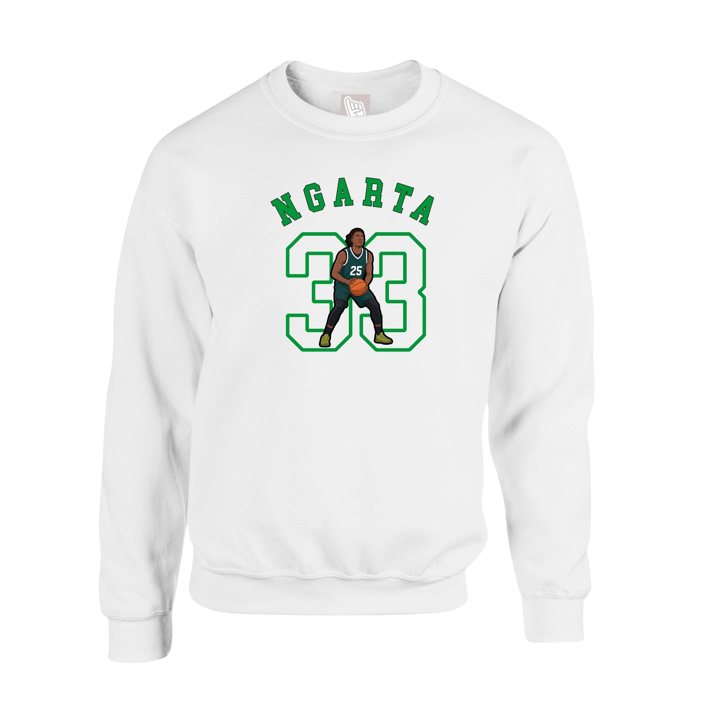 Fleece Crew — Shirsey Arch in White