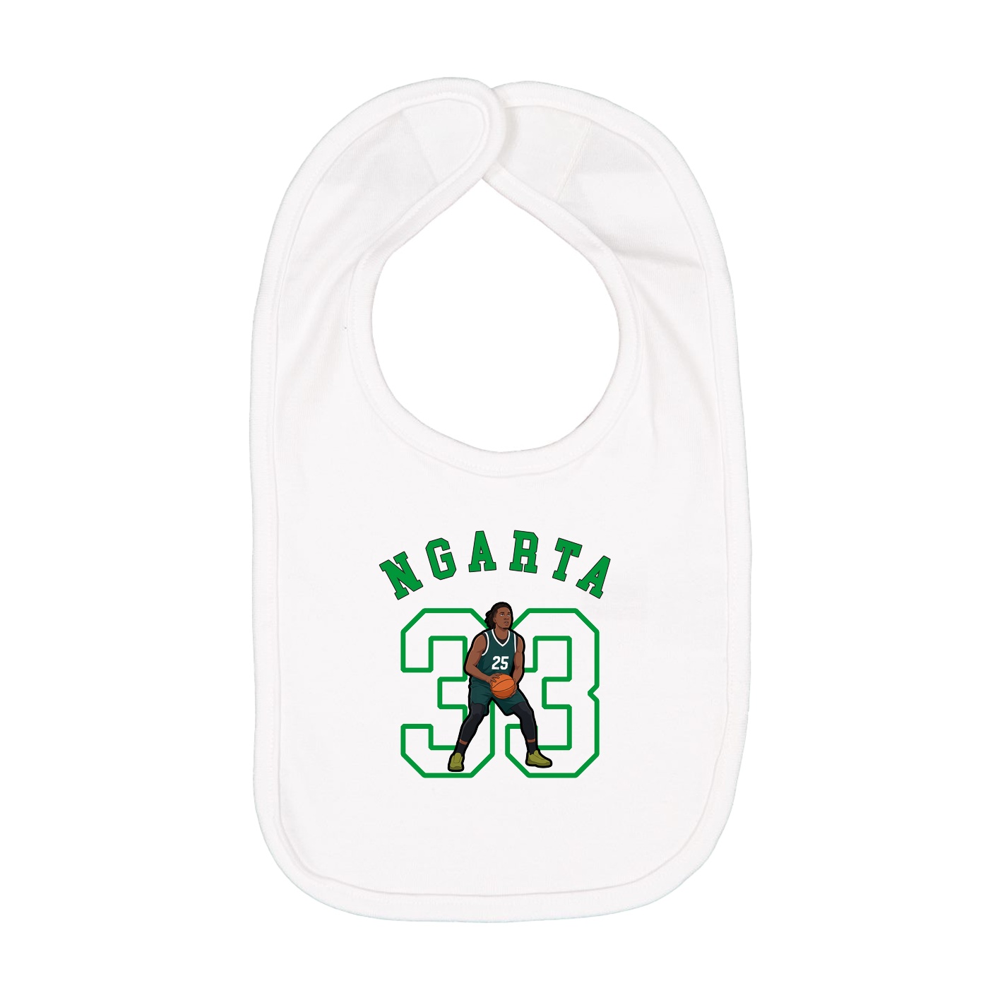Infant Bib — Shirsey Arch in White