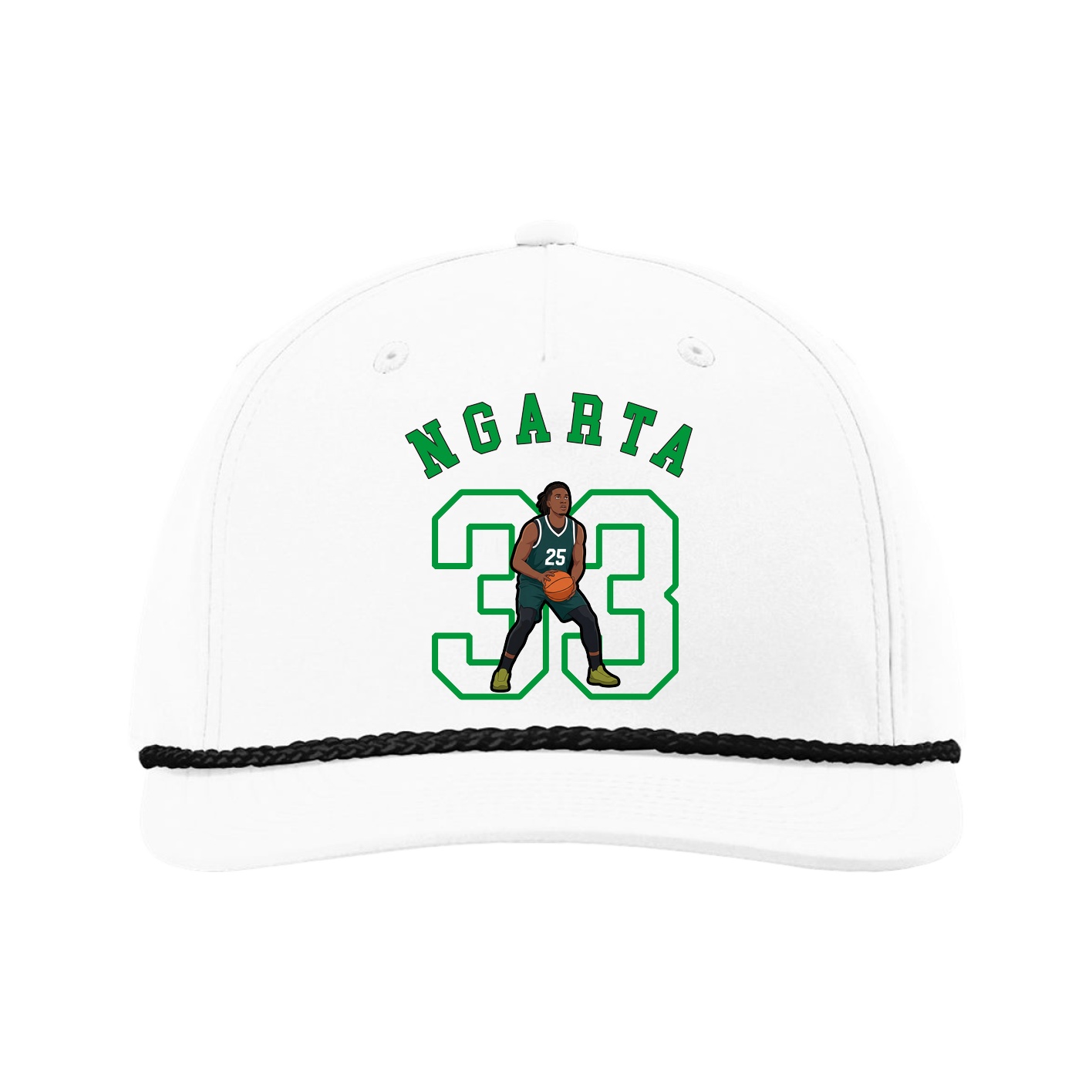 Five-Panel Classic Rope Cap — Shirsey Arch in White