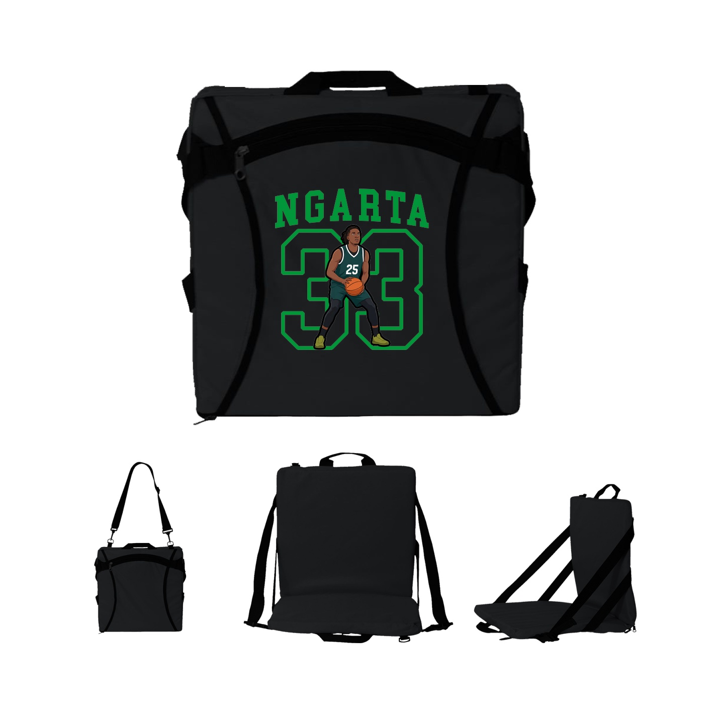Folding Stadium Seat — Shirsey in Black