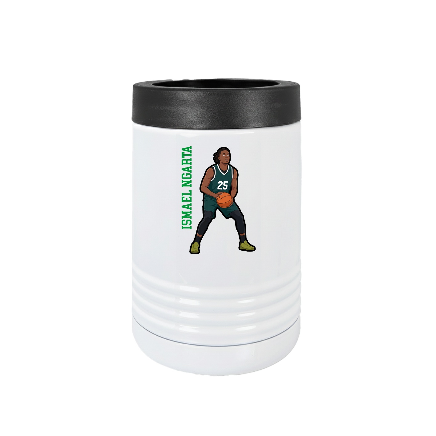 Beverage Holder — Name Vertical in White
