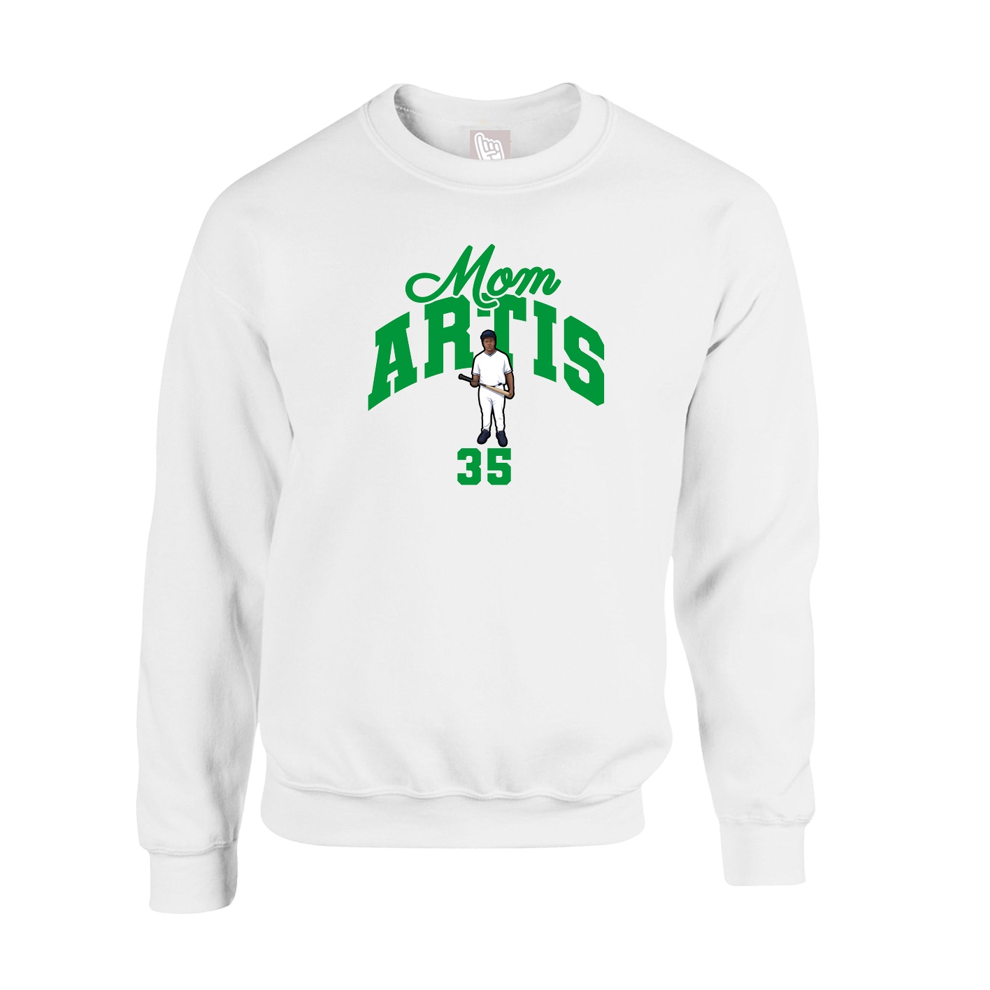 Fleece Crew — Mothers Day Arch in White