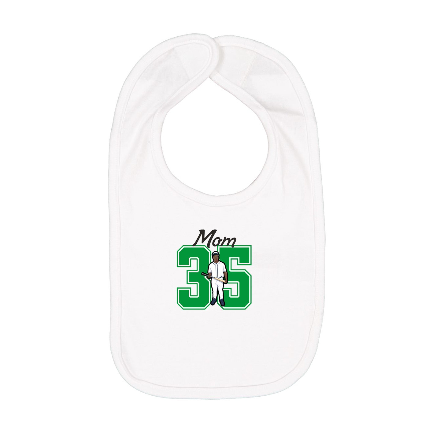 Infant Bib — Mothers Day Shirsey in White