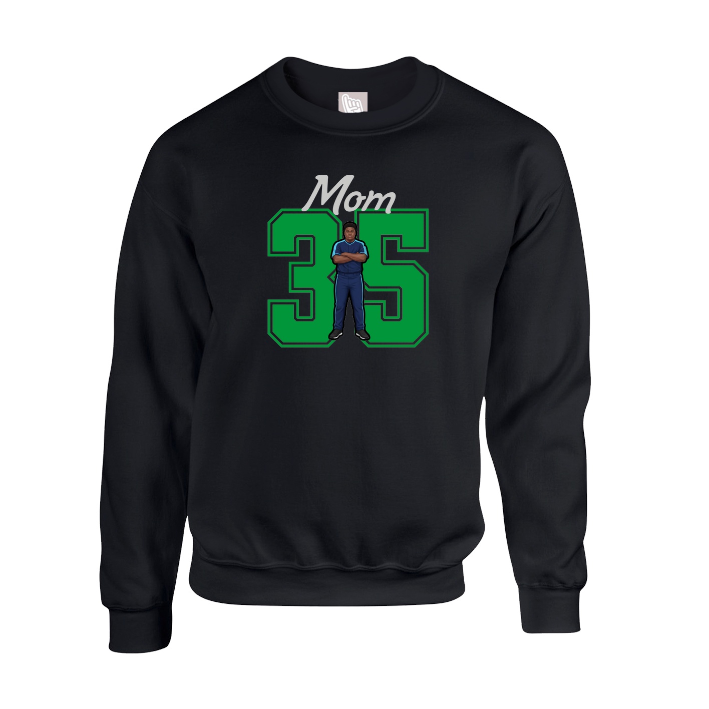 Fleece Crew — Mothers Day Shirsey in Black