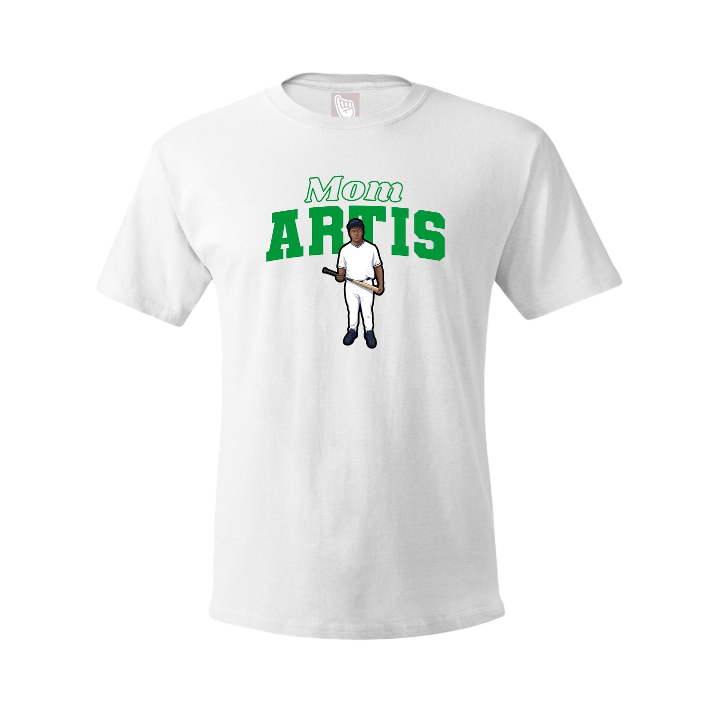 Youth Tee — Mothers Day Block in White
