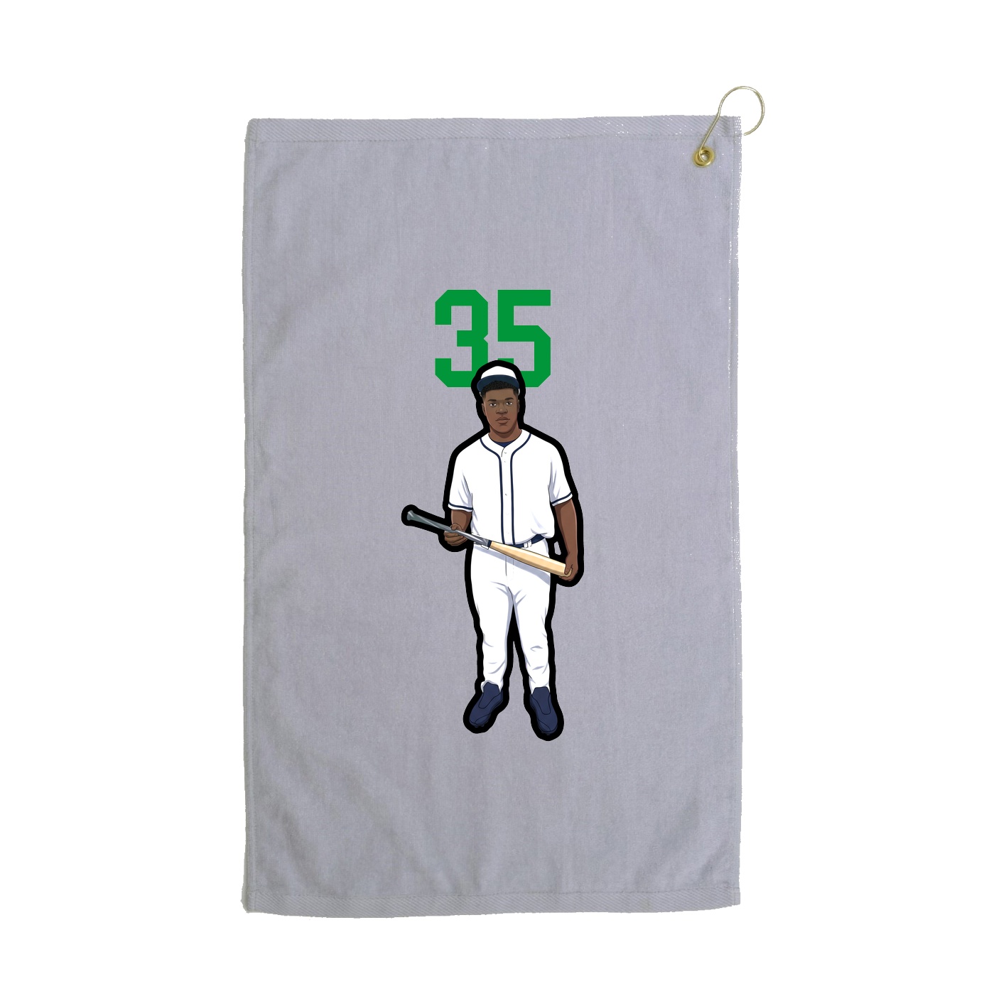 Golf Towel — Number Top in Grey