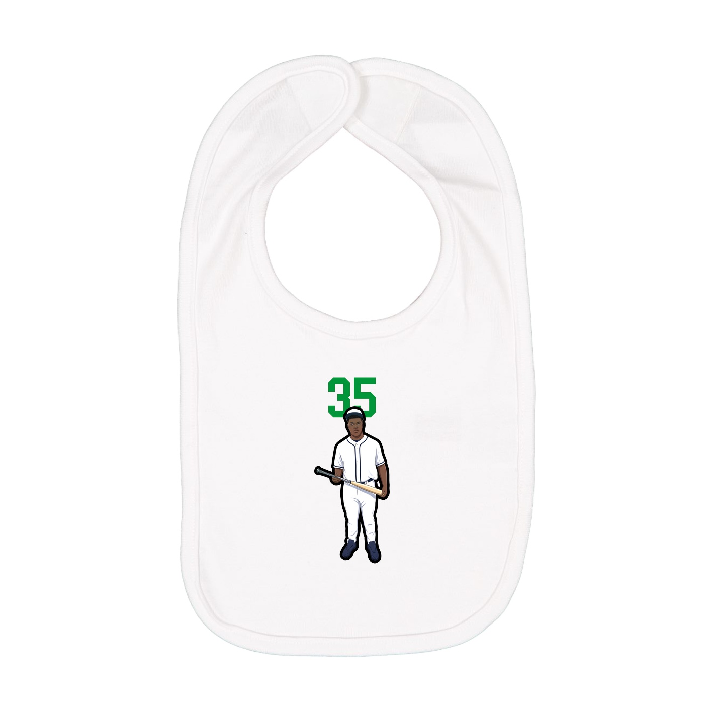 Infant Bib — Number Top in White