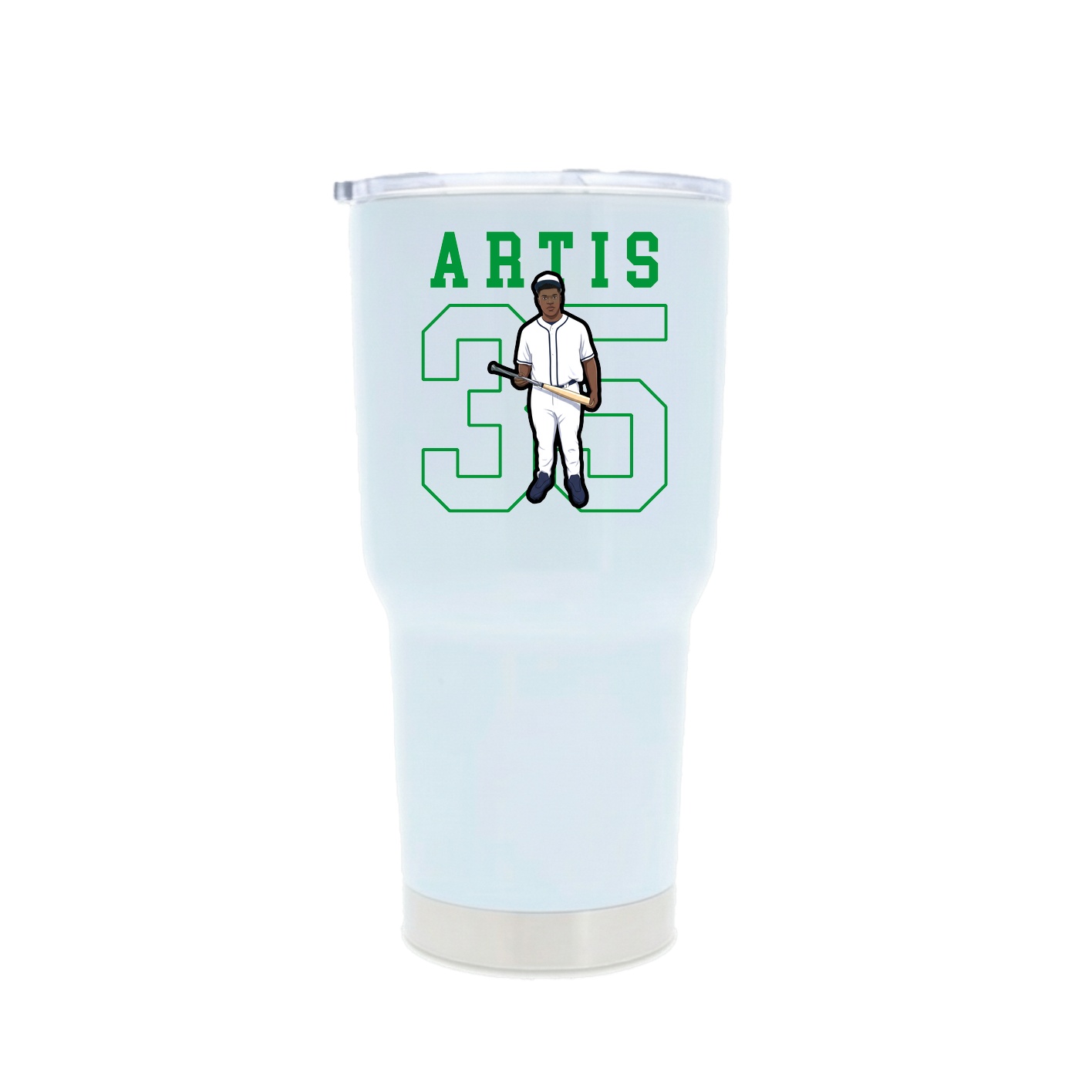 30oz Stainless Steel Tumbler — Shirsey in White