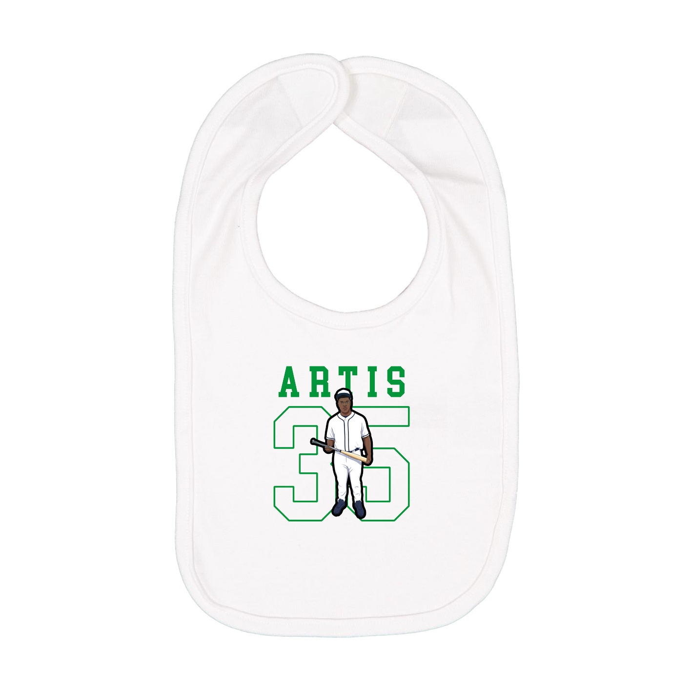 Infant Bib — Shirsey in White