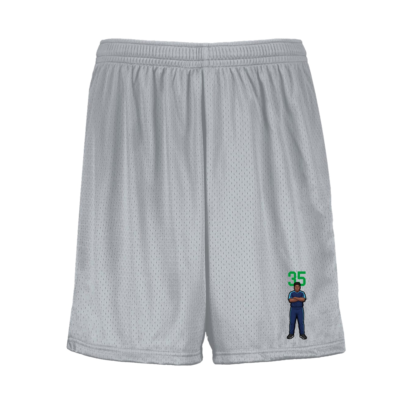 Shorts — Number Top in Silver