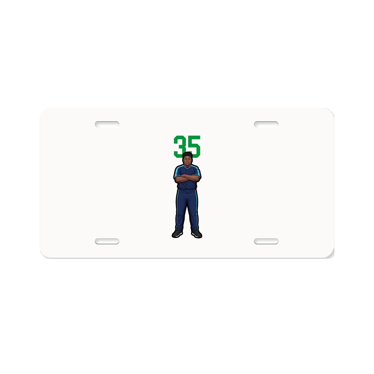 License Plate — Number Top in Classic