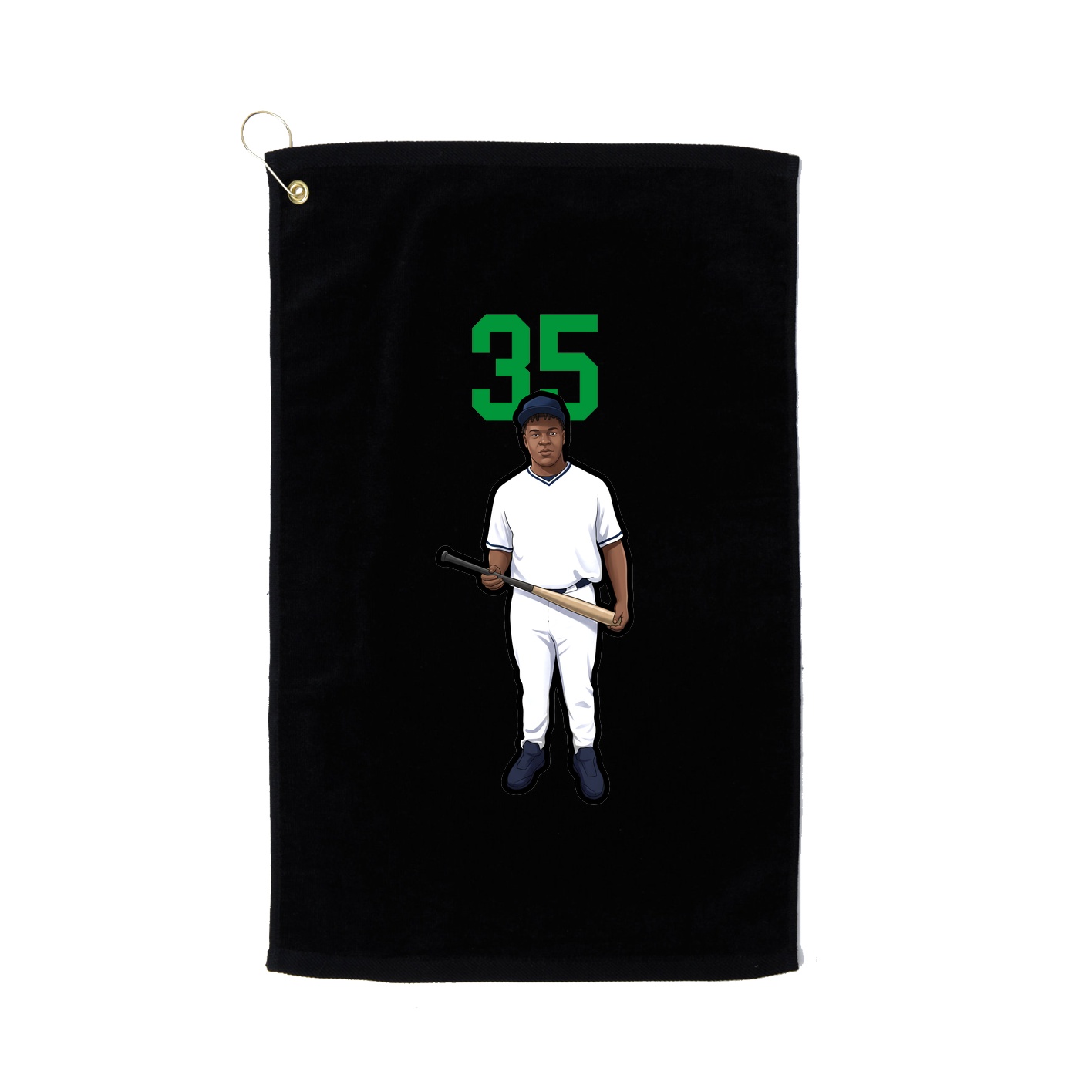 Golf Towel — Number Top in Black