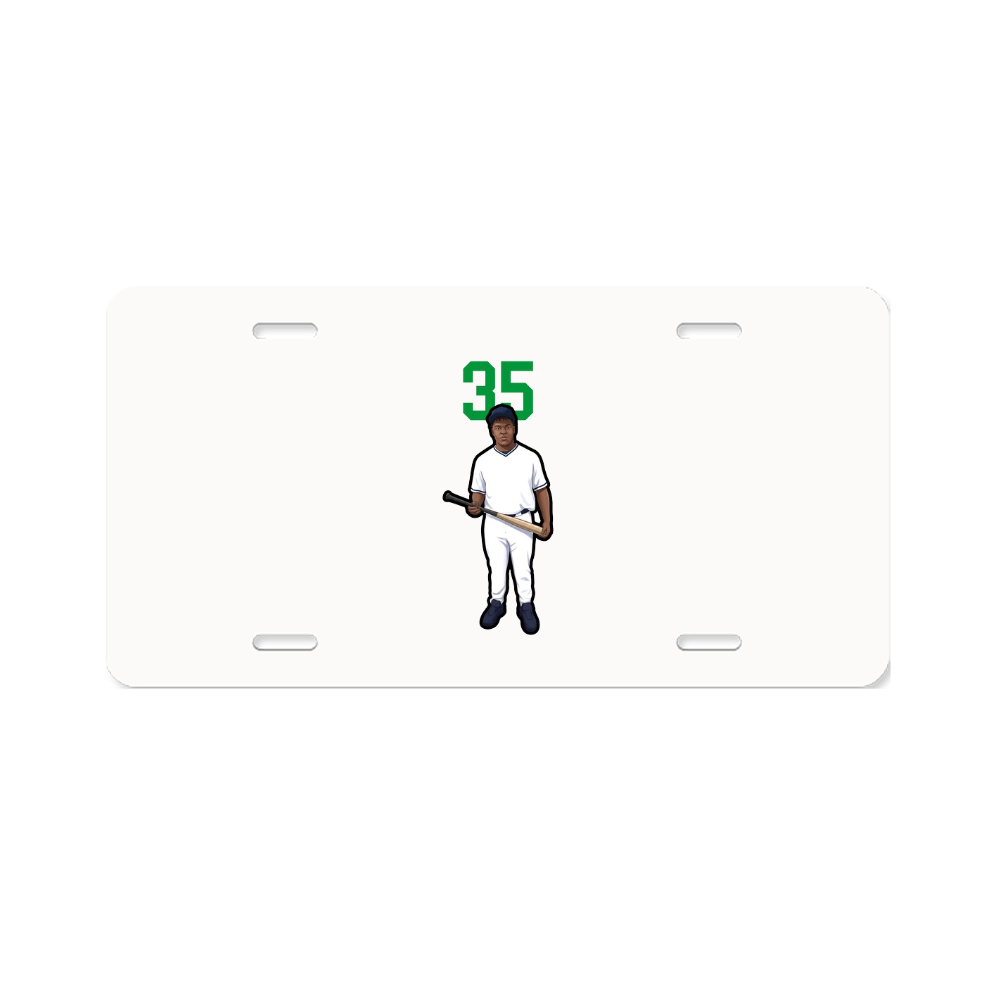 License Plate — Number Top in Classic
