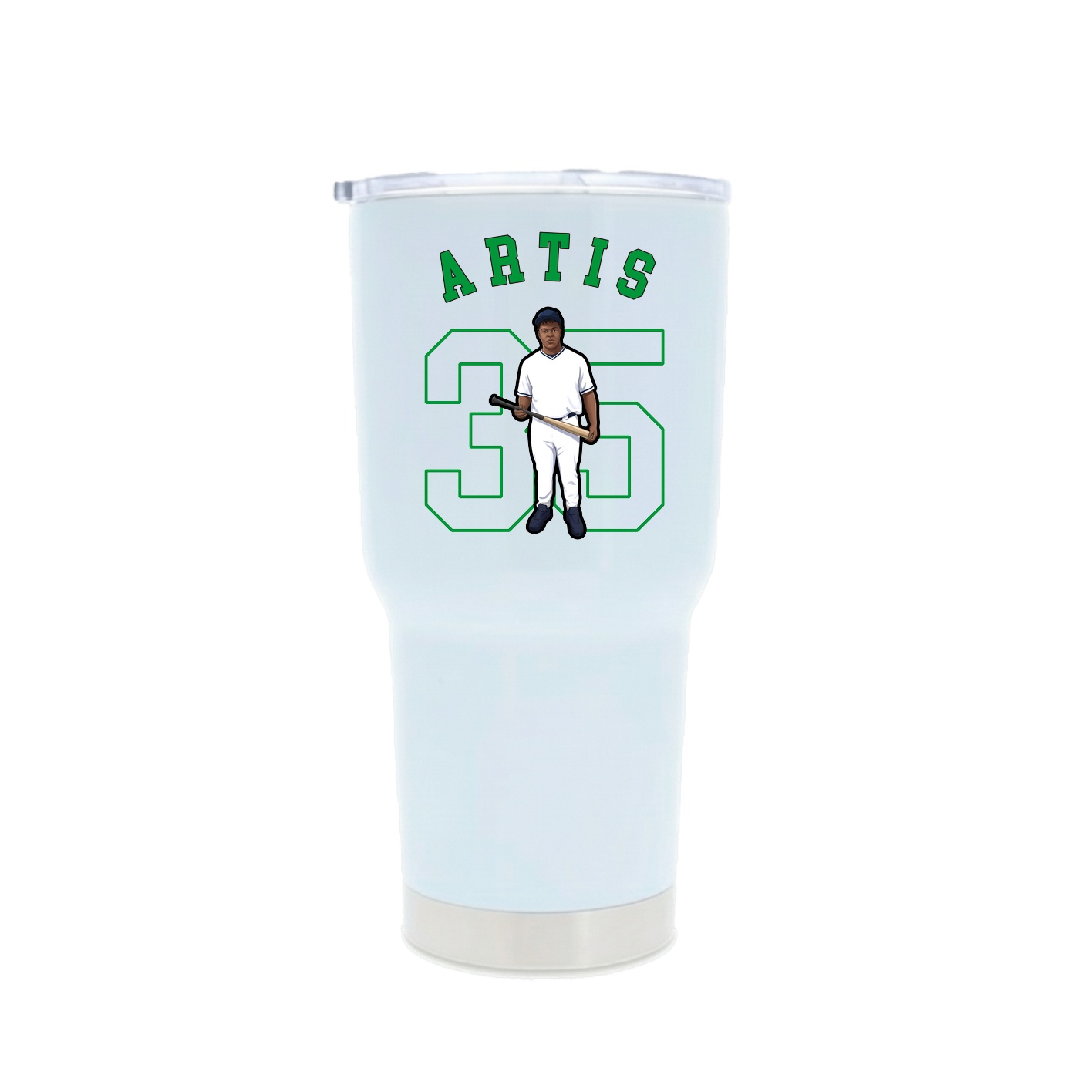 30oz Stainless Steel Tumbler — Shirsey Arch in White