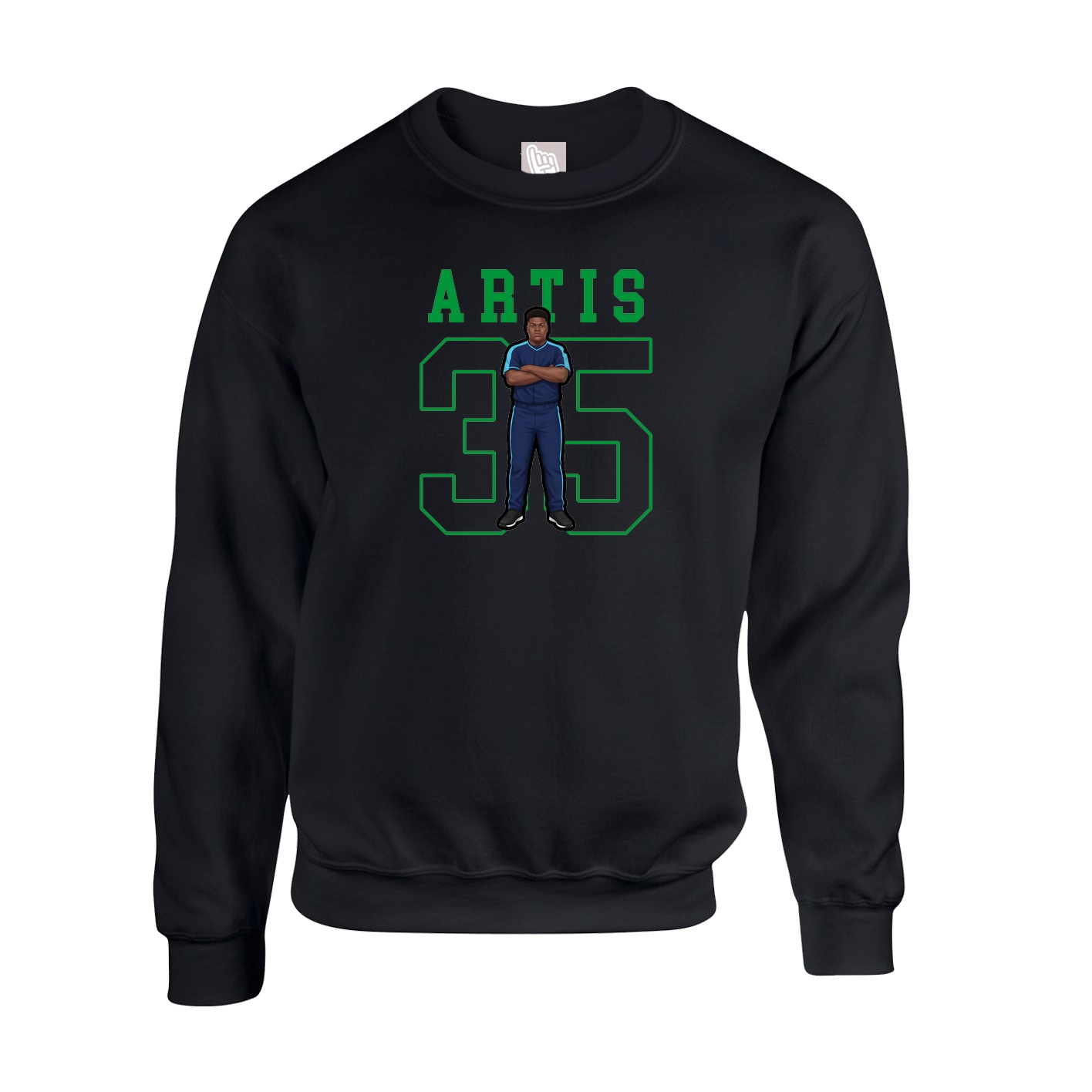 Fleece Crew — Shirsey in Black