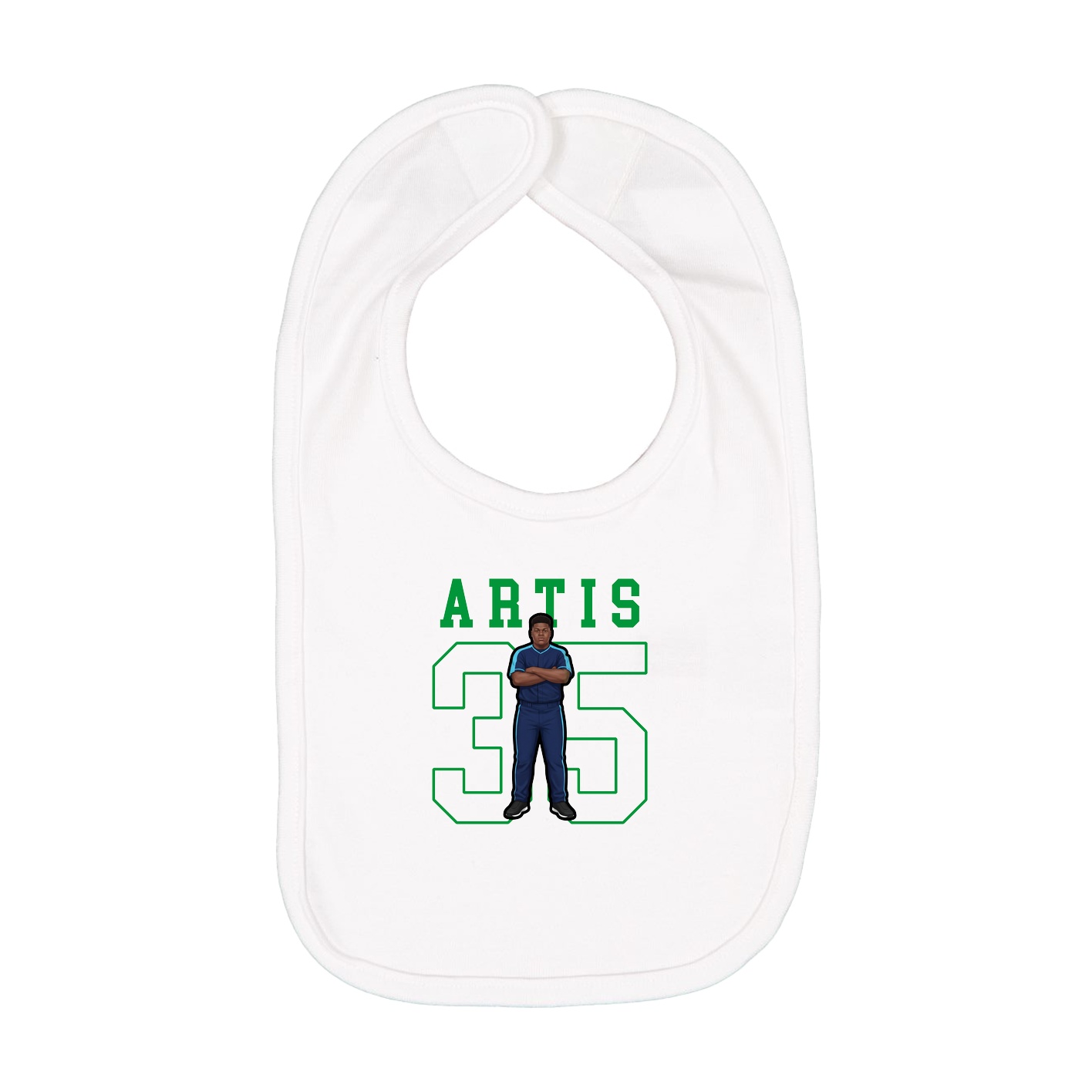 Infant Bib — Shirsey in White