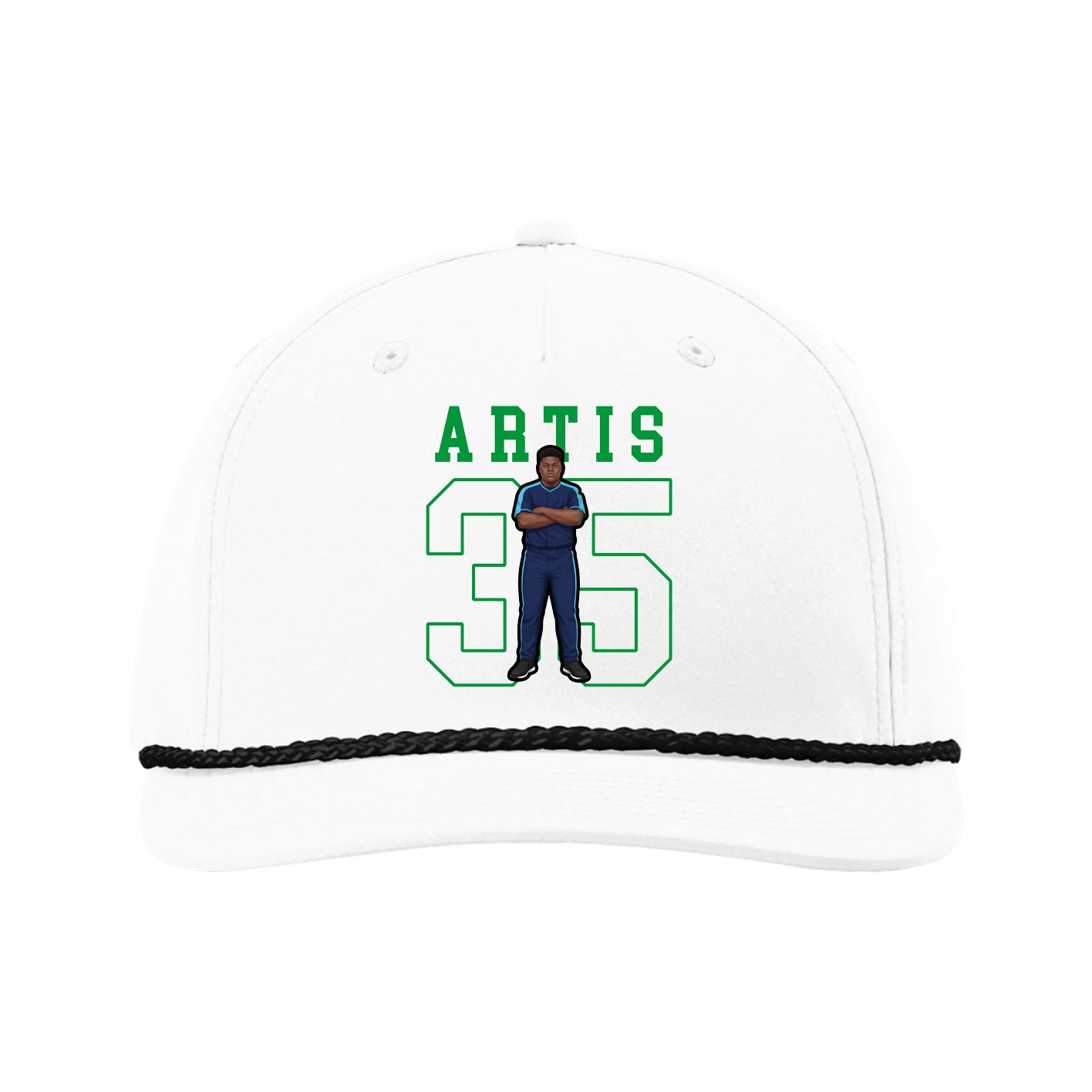 Five-Panel Classic Rope Cap — Shirsey in White